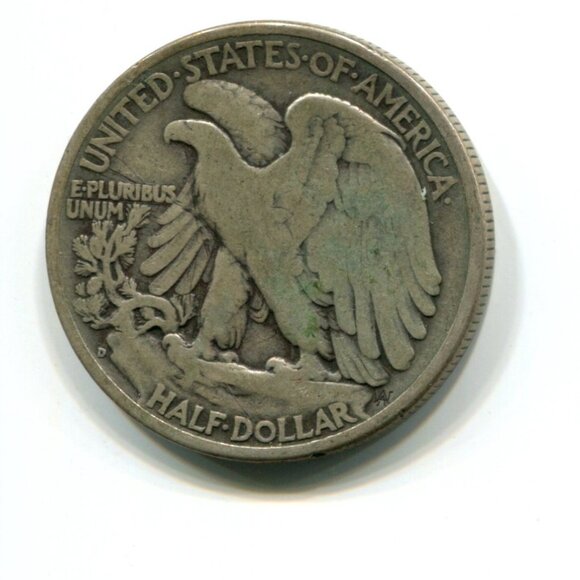1939D USA Walking Liberty Half Dollar Coin (l3) - Picture 2 of 2